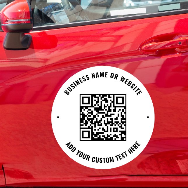 Custom QR Code Advertise Business Delivery Vehicle Car Magnet (Creator Uploaded)