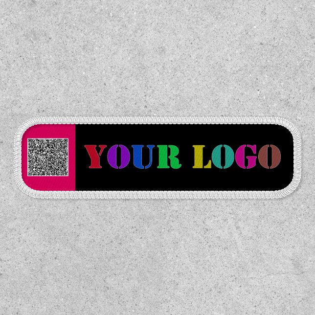 Custom QR Code and Company Logo Patch Your Colors (Front)