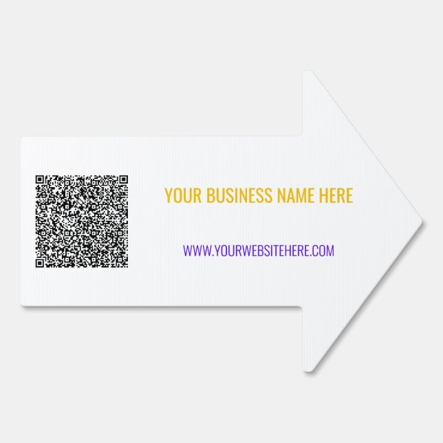 Custom QR Code and Custom Text Sign Choose Colors (Back)