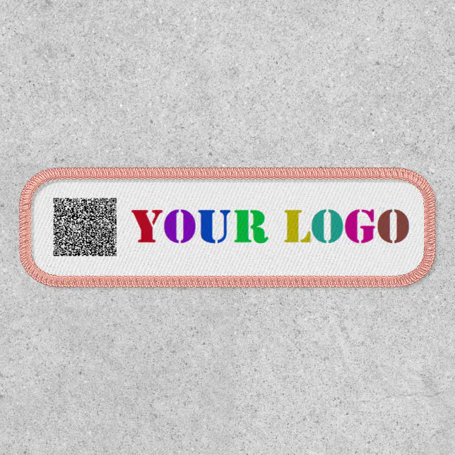 Custom QR Code and Logo Business Patch Template | Zazzle