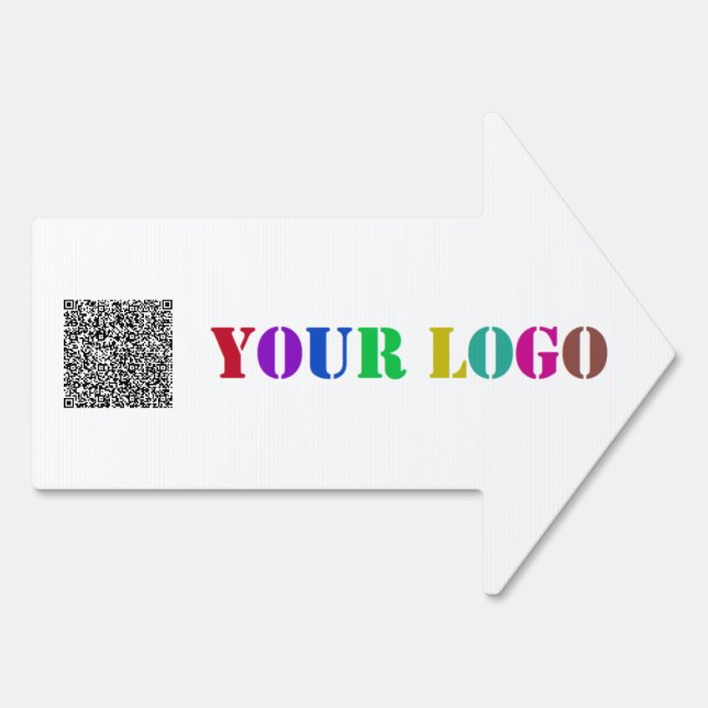 Custom QR Code and Logo Business Promotional Sign (Back)