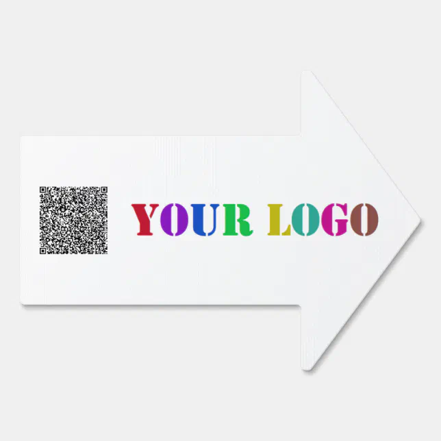 Custom QR Code and Logo Business Promotional Sign | Zazzle