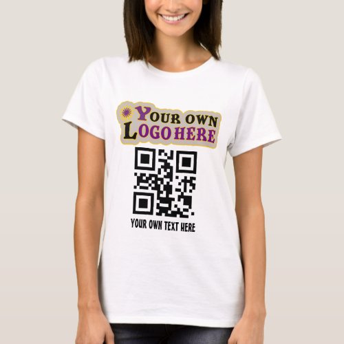 Custom QR code and or your business logo T_Shirt