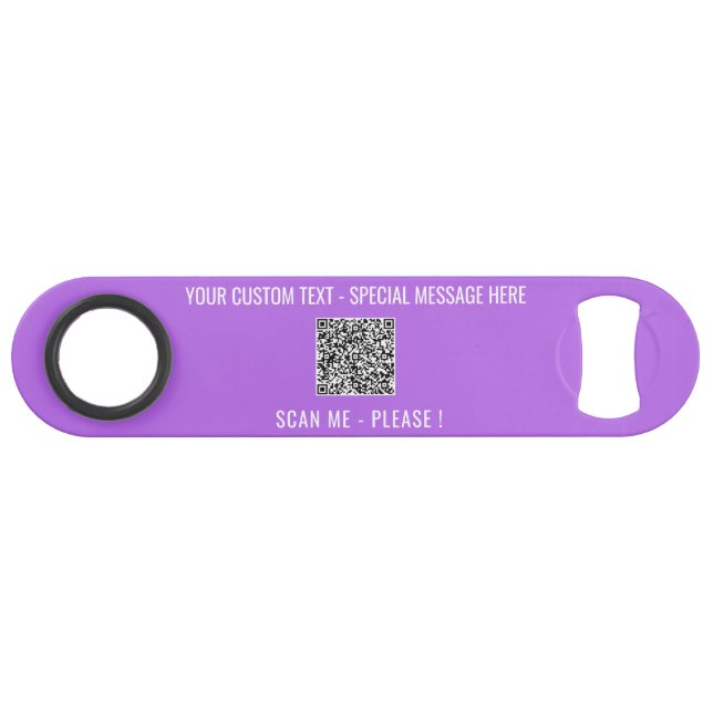 Custom QR Code and Text Bar Key Choose Color (Back Horizontal)