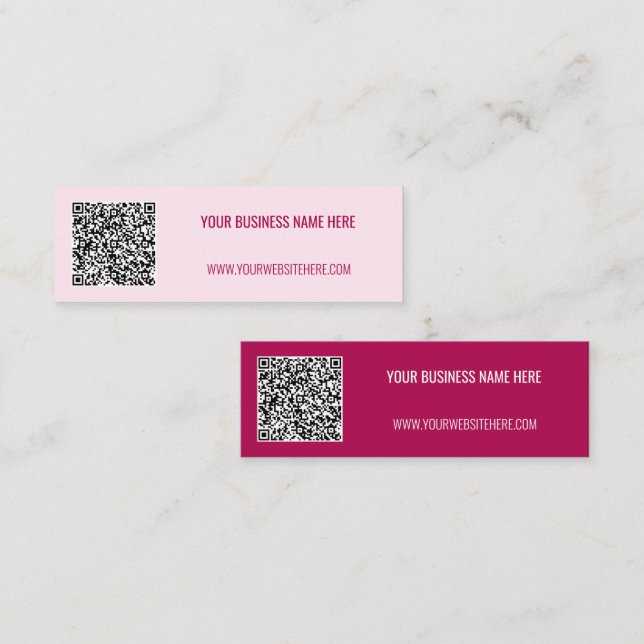 Custom QR Code and Text Business Card Template (Front/Back)