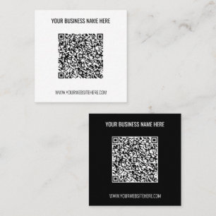 Custom QR Code and Text Business Card Your Colors