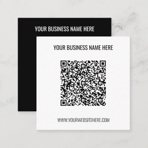 Custom QR Code and Text Business Card Your Colors
