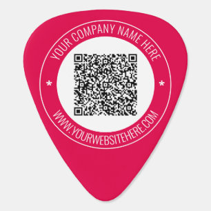 Custom QR Code and Text Business Guitar Pick Gift