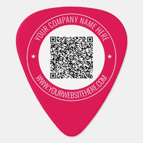 Custom QR Code and Text Business Guitar Pick Gift