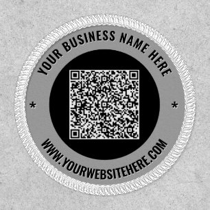 Custom QR Code and Text Business Patch Your Colors