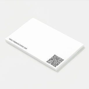 Custom QR Code and Text Business Post-it® Notes