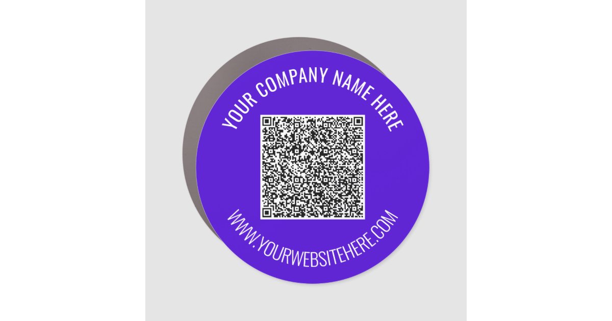 Customizable Magnets Qr Code Custom QR Code and Text Car Magnet Template | Zazzle