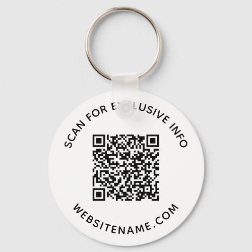 Custom QR Code and Text Corporate Swag Keychain