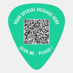 Custom QR Code and Text Guitar Pick Template