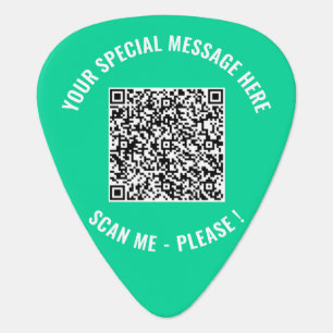 Custom QR Code and Text Guitar Pick Template