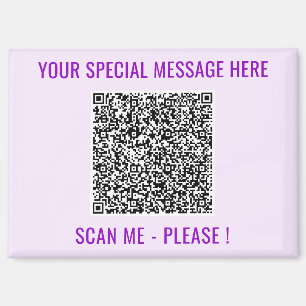 Custom QR Code and Text Magnet Personalized Gift