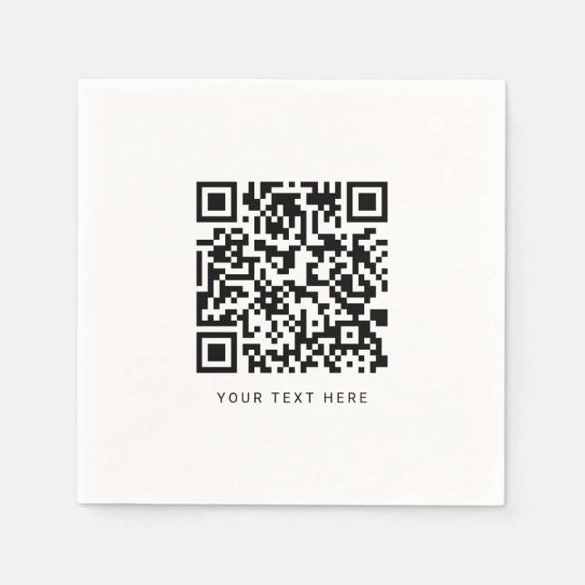 Custom Qr Code and Text Napkins (Front)