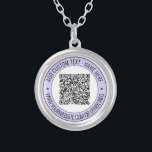 Custom QR Code and Text Necklace Gift Your Colors<br><div class="desc">Custom Colors and Fonts - Personalized Necklaces with Your QR Code Scan Info and Custom Text Professional Design Business Promotional Company or Modern Personal Funny Necklace Gift - Add Your QR Code - Image or Logo - Photo / Name - Company / Website or E-mail or Phone - Contact Information...</div>