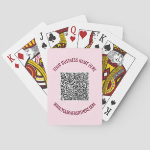Custom QR Code and Text Playing Cards Example