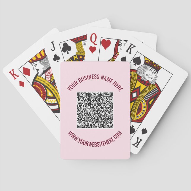 Custom QR Code and Text Playing Cards Example (Back)