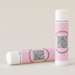 Custom QR Code and Text Promotional Lip Balm Gift