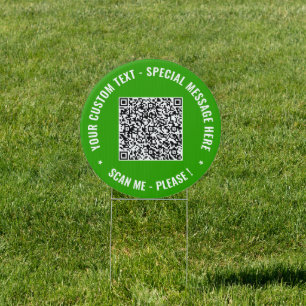 Custom QR Code and Text Sign Template Choose Color