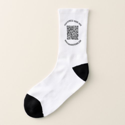 Custom QR Code and Text Socks _ Choose Your Colors