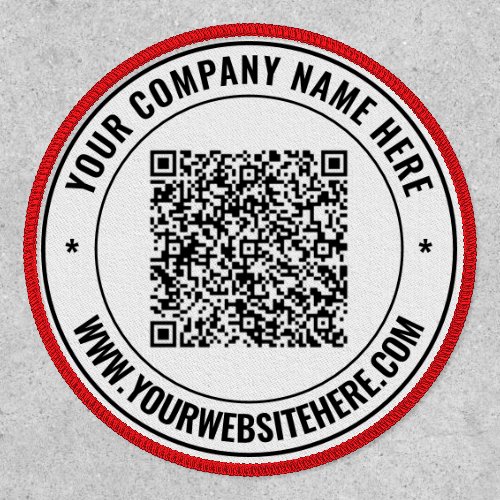 Custom QR Code and Text Stamp Patch _ Your Colors