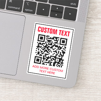 Custom QR code and text Sticker