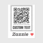 Custom QR code and text Sticker