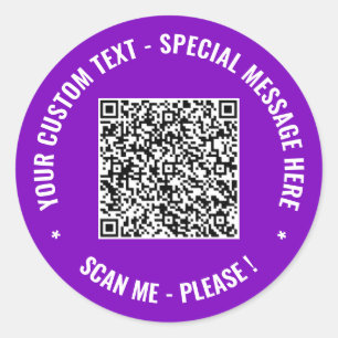 Custom QR Code and Text Stickers Template
