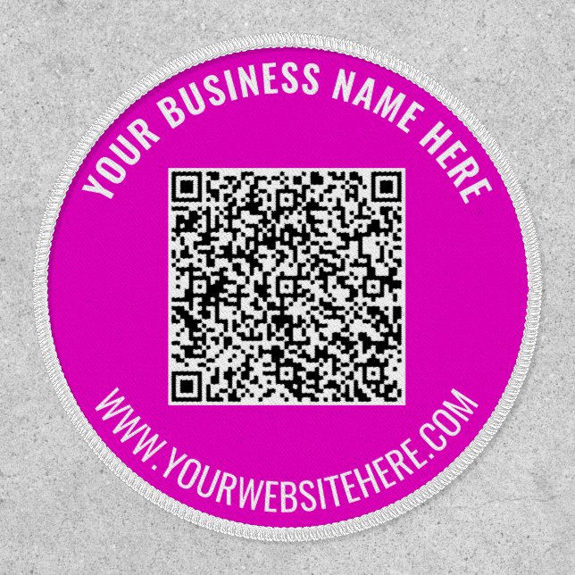 Custom QR Code and Text Your Branded Patch Example (Front)