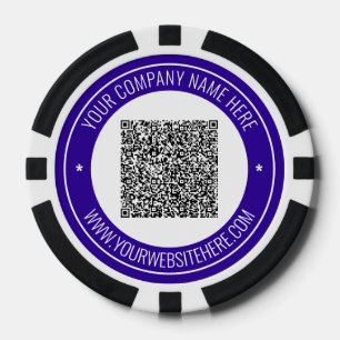 Custom QR Code and Text Your Business Poker Chips