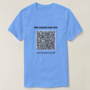 Custom QR Code and Text Your Business T-Shirt