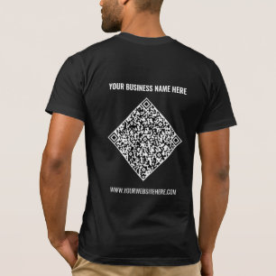 Custom QR Code and Text Your Business T-Shirt