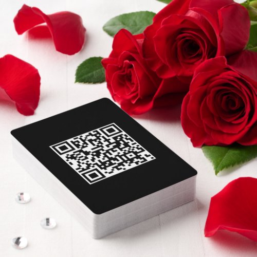 Custom QR Code Barcode Text Template Jumbo Poker Playing Cards