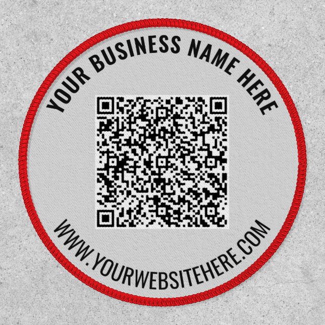 Custom QR Code Branded Promotional Patch Example (Front)