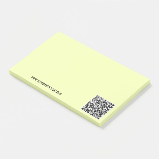 Custom QR Code Branded Sticky Notes Example (Angled)