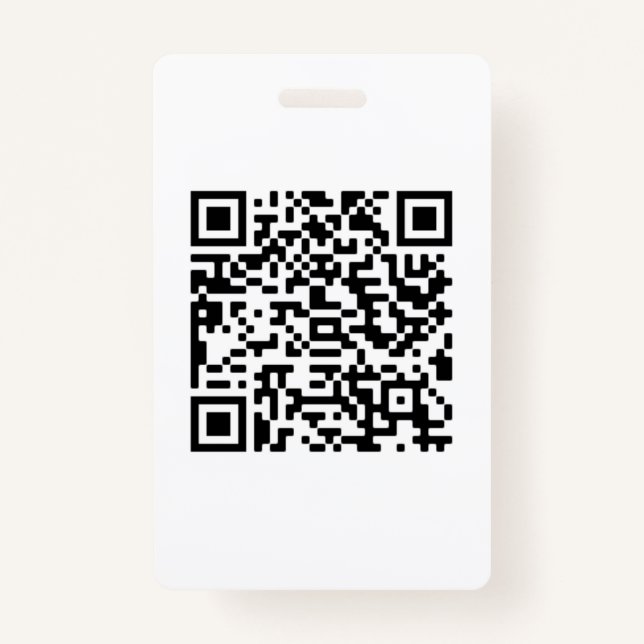 Custom QR Code business Badge (Front)