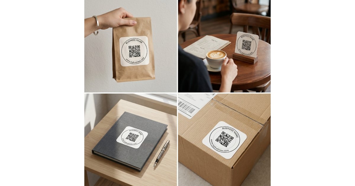 Square Qr Code Sticker Custom QR Code Business Branding Square Sticker | Zazzle