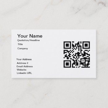 Custom Qr Code Business Cards by MyEzQRCodes at Zazzle