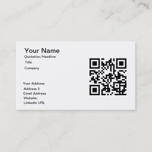 Custom QR Code Business Cards