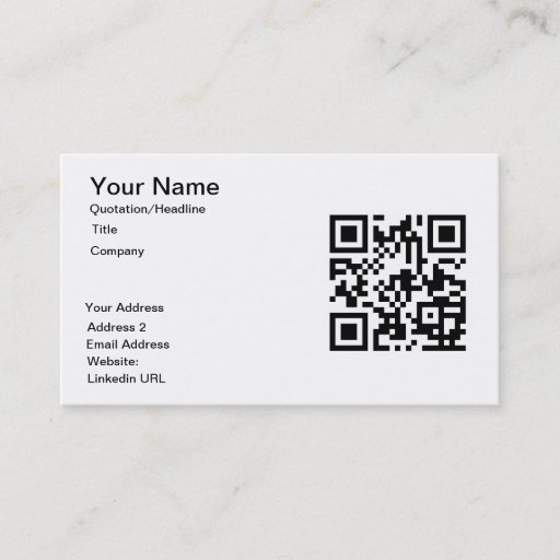 Customizable Custom QR Code Business Cards