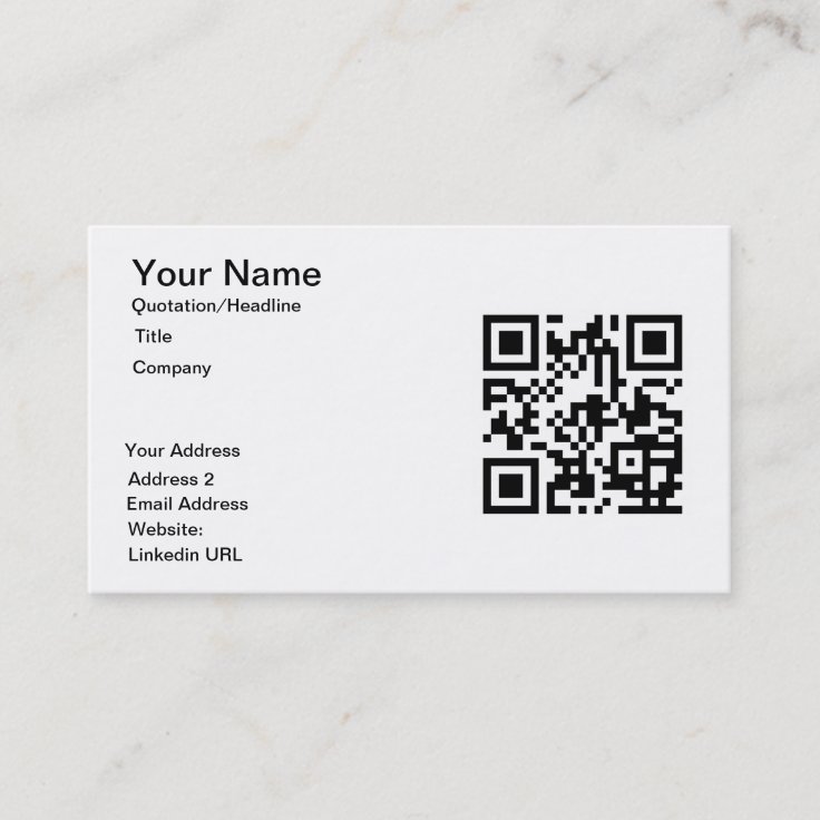 Custom QR Code Business Cards | Zazzle