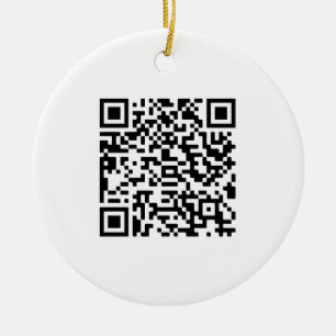 Custom QR Code business Ceramic Ornament