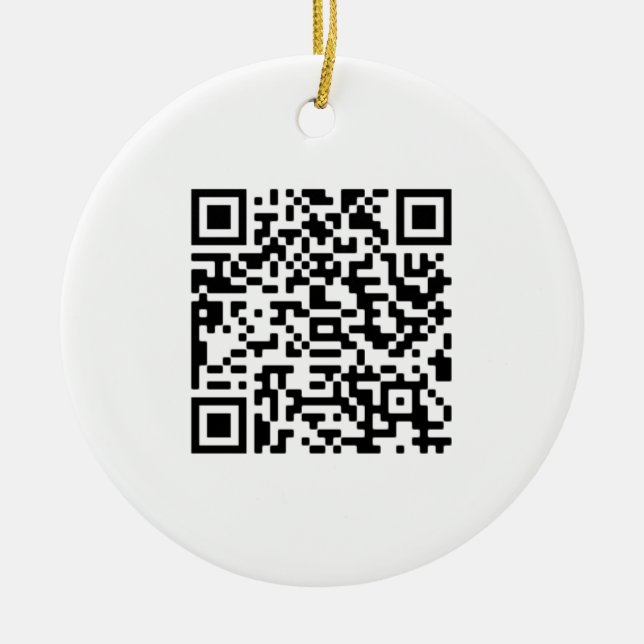 Custom QR Code business  Ceramic Ornament (Front)