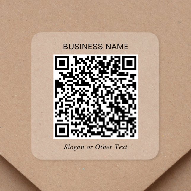 Custom QR Code Business Clear Square Sticker (Creator Uploaded)