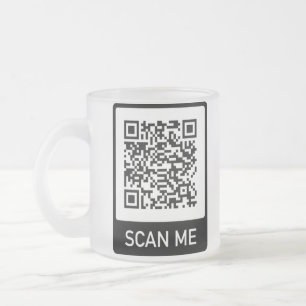 Custom QR-Code business Frosted Glass Coffee Mug