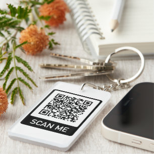 Custom QR Code business Keychain