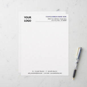 Custom QR Code Business Letterhead with Logo